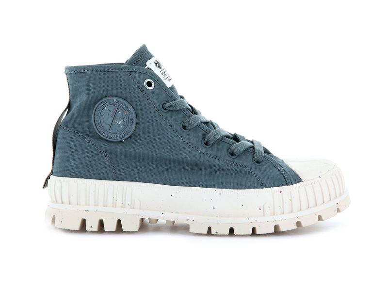 Sedona Sage Men's Palladium Pallashock Mid Organic High Tops | Israel IBALXM-934