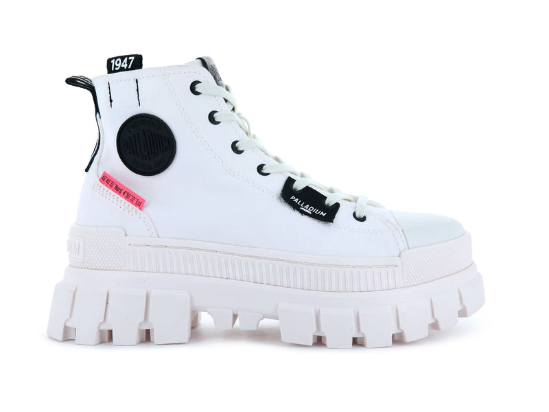 Star White/Marshmallow Women's Palladium Revolt Hi Tx High Tops | Israel PQBTOW-971