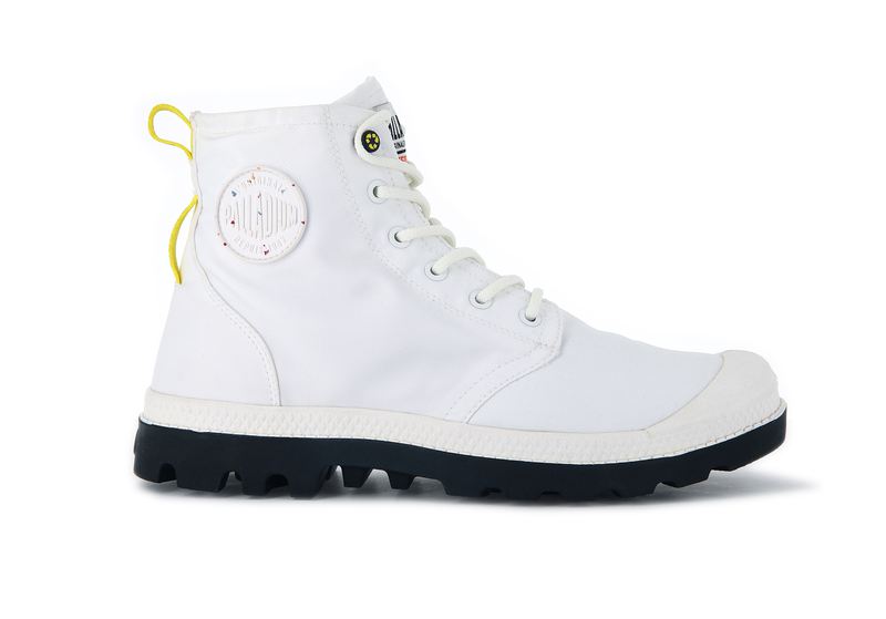 Star White Men's Palladium Pampa Recycle Waterproof+ 2 High Tops | Israel QCNUWS-736