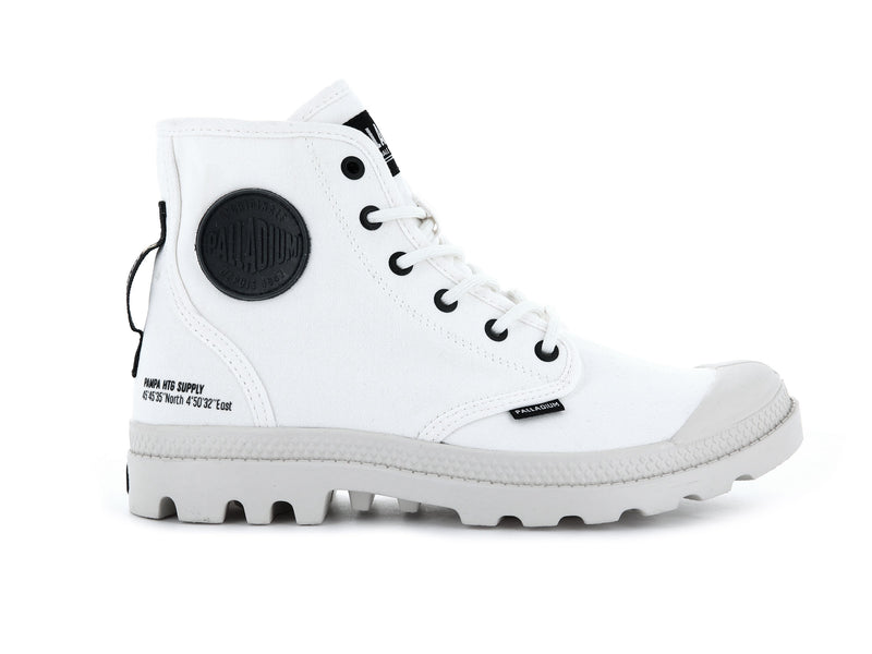 Star White Women's Palladium Pampa Hi Htg Supply Boots | Israel KUNJPH-691