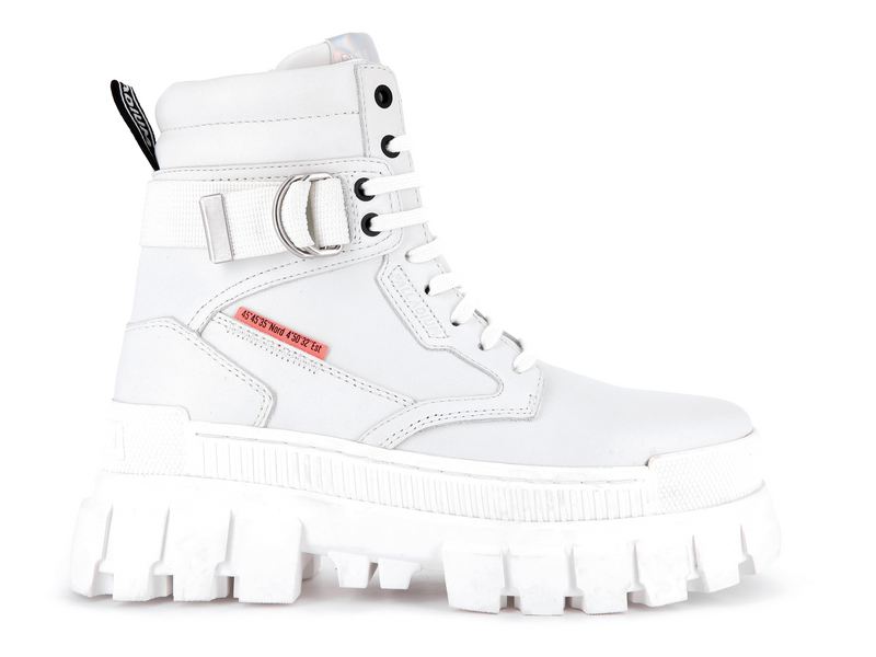 Star White Women's Palladium Revolt Sport Ranger High Tops | Israel HBMREO-852