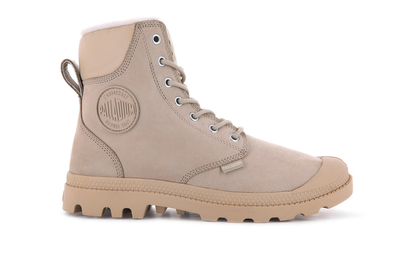 Warm Sand Kids' Palladium Pampa Sport Cuff Wps Boots | Israel QPKHIU-975