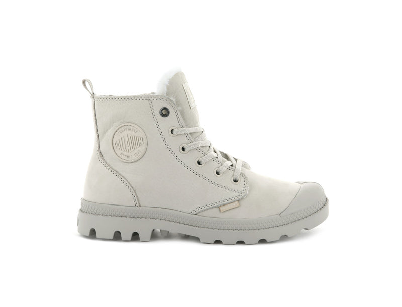 Whitecap Gray Women's Palladium Pampa Hi Zip Wl Boots | Israel NFEDIX-168